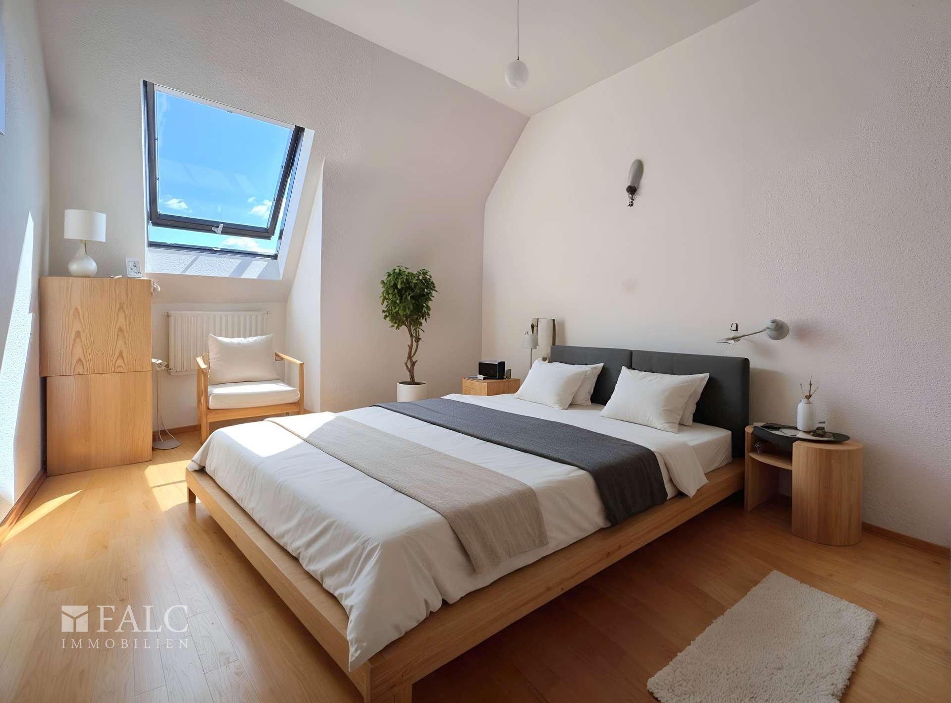 Schlafzimmer gestaged 